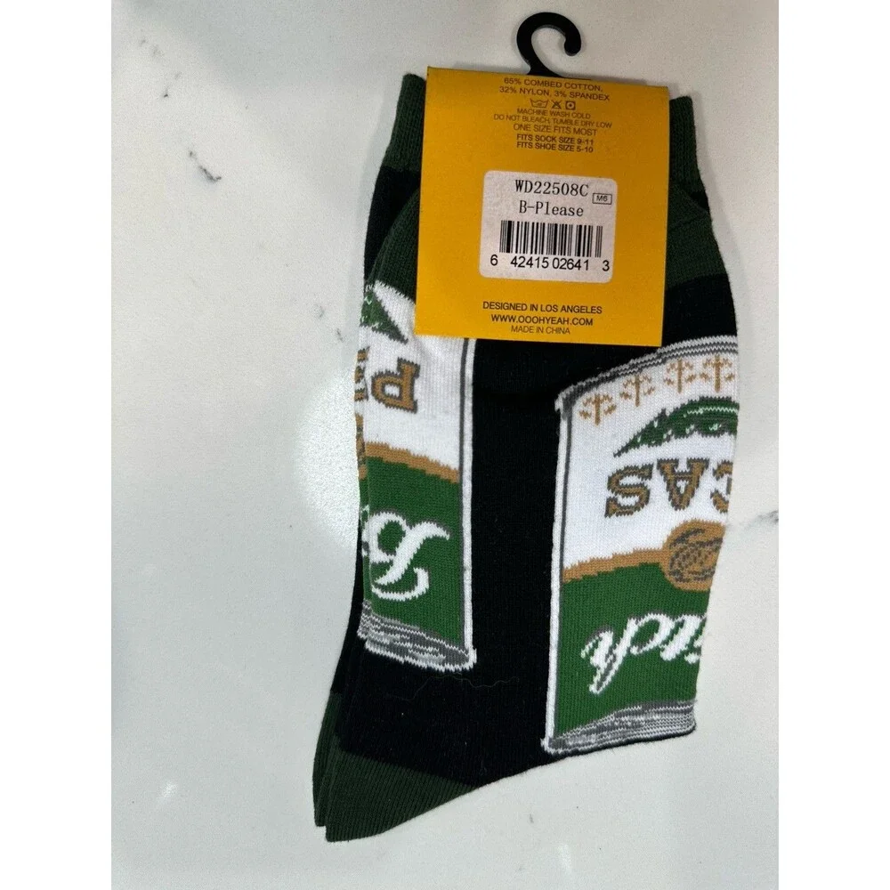 Oooh Yeah! Socks Women's Crew Socks Peas Recycled Material one size fits